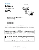 Philips Selecon SPX series Operation Manual preview