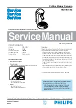 Предварительный просмотр 1 страницы Philips Senseo HD7801/62 Service Manual