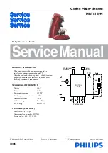 Предварительный просмотр 1 страницы Philips Senseo HD7811 Service Manual