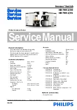 Предварительный просмотр 1 страницы Philips SENSEO HD7892/00 Service Manual