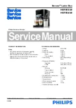 Предварительный просмотр 1 страницы Philips Senseo Latte Duo HD7855/60 Service Manual