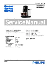 Предварительный просмотр 1 страницы Philips Senseo Twist HD7871/60 Service Manual