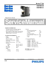 Philips Senseo Up HD7884/30 Service Manual предпросмотр