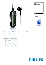 Philips SHB1300 Specifications preview