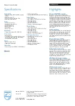 Preview for 2 page of Philips SHB6101 Specification Sheet