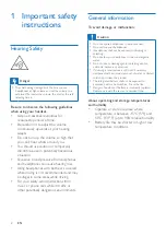 Preview for 4 page of Philips SHB6250 User Manual