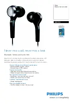 Philips SHB7100 Specification Sheet preview