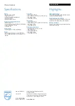 Preview for 2 page of Philips SHC1300/ Series Specifications