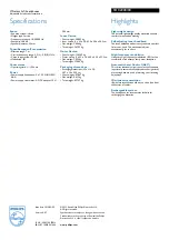 Preview for 2 page of Philips SHC2000 Specification Sheet