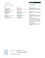 Preview for 2 page of Philips SHE2617 Specifications