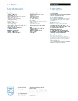 Preview for 2 page of Philips SHE3582 Specifications