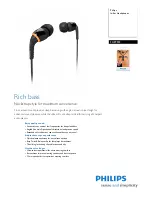 Philips SHE9555 Specifications предпросмотр