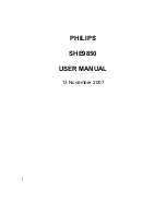 Preview for 1 page of Philips SHE9850/97 User Manual