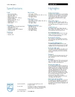 Preview for 2 page of Philips SHH9201 Specification Sheet