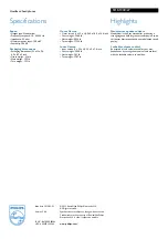 Preview for 2 page of Philips SHK1030 Specifications