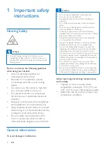 Preview for 4 page of Philips SHL3850NC User Manual