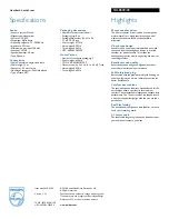 Preview for 2 page of Philips SHL8800 Specifications