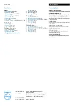 Preview for 2 page of Philips SHM3400 Specification Sheet