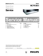 Philips Showline MCP9360I Service Manual preview