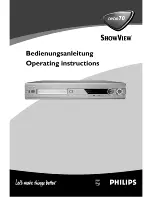 Philips ShowView DVDR70 Operating Instructions Manual preview