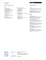 Preview for 2 page of Philips SHP8500 Specifications