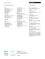 Preview for 2 page of Philips SHQ3007 Specifications