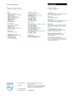 Preview for 2 page of Philips SHQ4000 Specifications