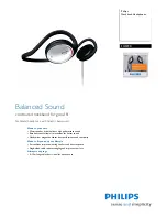 Philips SHS390 - Headphones - Behind-the-neck Manual preview