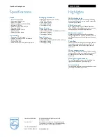 Preview for 2 page of Philips SHS4150 Specifications