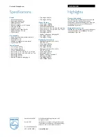 Preview for 2 page of Philips SHS4843 Specifications