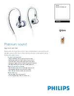 Philips SHS8001 Specifications preview