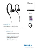 Philips SHS8100/28 Specifications preview