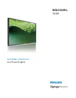 Preview for 1 page of Philips Signage BDL5560EL User Manual