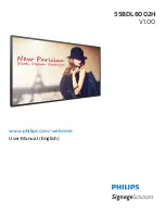 Предварительный просмотр 1 страницы Philips Signage Solutions 55BDL6002H User Manual