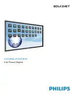 Preview for 1 page of Philips Signage Solutions BDL4254ET User Manual