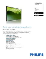 Philips Signage Solutions BDL4652EL Quick Manual preview