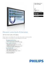 Philips Signage Solutions BDL6524ET Specifications предпросмотр