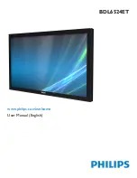 Philips Signage Solutions BDL6524ET User Manual предпросмотр