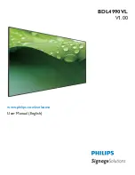 Philips Signage Solutions Series BDL4990VL User Manual preview