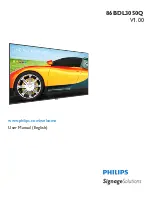 Предварительный просмотр 1 страницы Philips SignageSolutions 86BDL3050Q User Manual