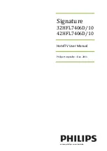 Preview for 1 page of Philips Signature 32HFL7406D User Manual