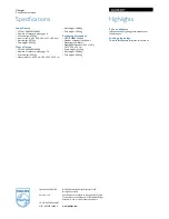 Preview for 2 page of Philips SJA1180 Specifications