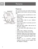 Preview for 4 page of Philips SJA9191 - Call Waiting Caller ID User Manual