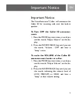 Preview for 5 page of Philips SJA9191 - Call Waiting Caller ID User Manual