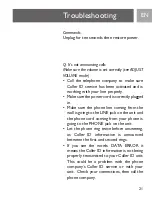 Preview for 21 page of Philips SJA9191 - Call Waiting Caller ID User Manual