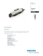 Preview for 1 page of Philips Slimline SPP1180WA/37 Specifications