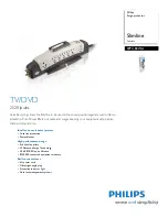 Preview for 1 page of Philips Slimline SPP1180WA Specifications