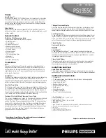 Preview for 2 page of Philips Smart Series PS1955C Specifications