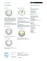 Preview for 2 page of Philips SmartSpot 57957/48/16 Specifications