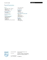 Preview for 3 page of Philips SmartSpot 57975/31/16 Specifications